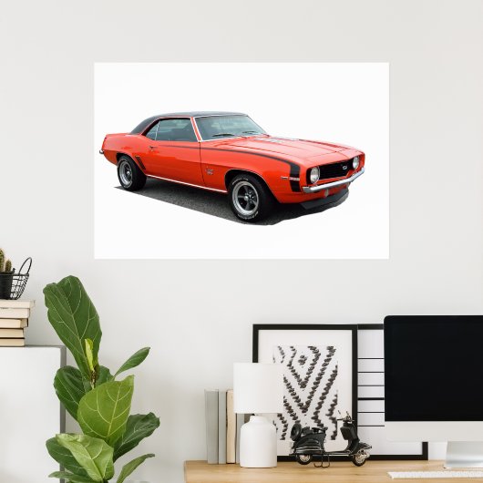Poster Camaro SS 1969 (Bureau à domicile)