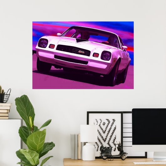 Poster Camaro Z28 Chevy 1978 (Bureau à domicile)