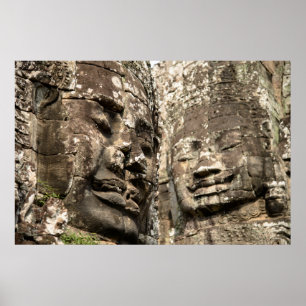 Poster Cambodge, Angkor Wat. Angkor Thom, Bayon
