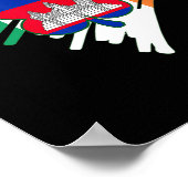 Poster Cambodge Drapeau cambodgien fier St. Patricks Day (Coin)