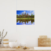 Poster Cambodge, Kampuchea, temple d'Angkor Vat. (Cuisine)