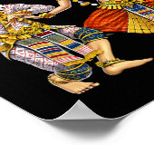Poster Cambodge Khmer traditionnelle danse Apsara Cambodg (Coin)