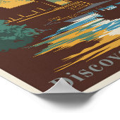 Poster Cambodge Temple Illustration Voyage Art Vintage (Coin)