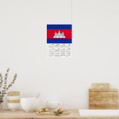 Poster Cambodia 2026 Calendar, Large, Cambodian Flag (Cuisine)
