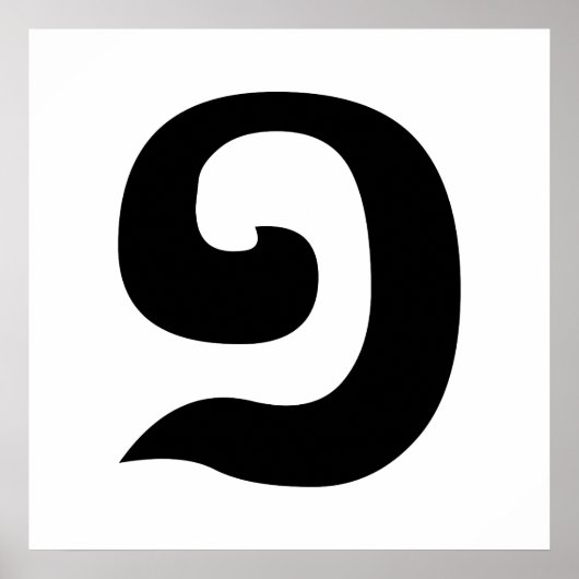 Poster Cambodian Number 1 / One / ១ (Muqj) Khmer (Devant)