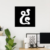 Poster Cambodian Number 5 / Five / ៥ (Pram) Khmer Script (Bureau à domicile)
