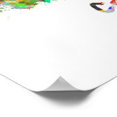 Poster Cambridge MA skyline in watercolor (Coin)