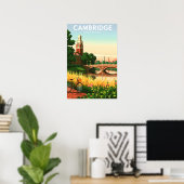 Poster Cambridge Massachusetts vintage (Bureau à domicile)