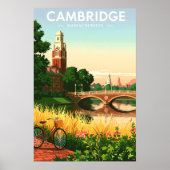 Poster Cambridge Massachusetts vintage (Devant)