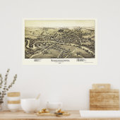 Poster Cambridgeboro, PA Carte panoramique - 1895 (Cuisine)