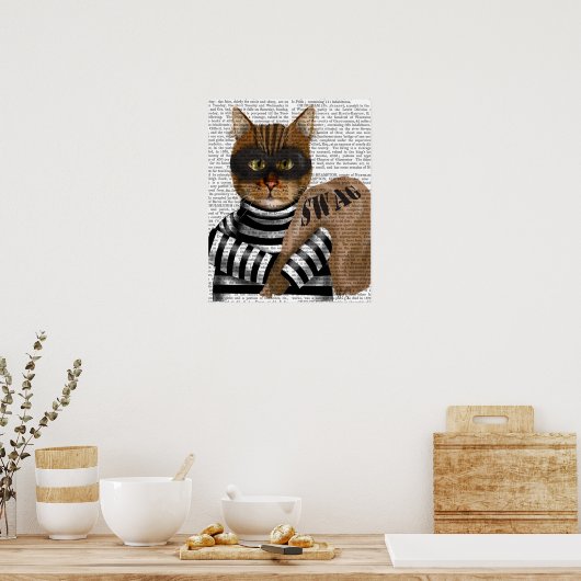 Poster Cambriolage de chat (Cuisine)