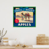 Poster Camel Apple Étiquette - État de Washington (Cuisine)
