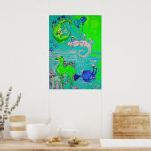 Poster Camel, caméléon, lune (Cuisine)