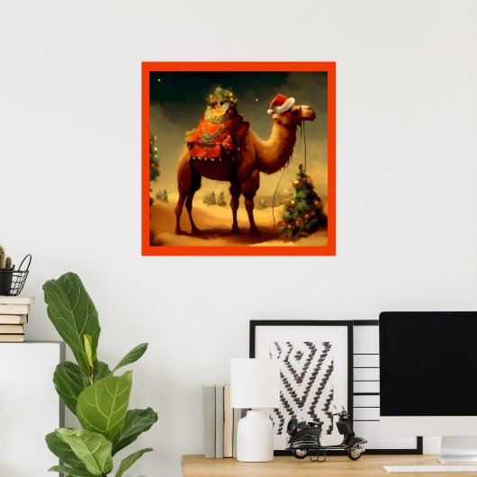 Poster Camel de Noël 1 (Bureau à domicile)