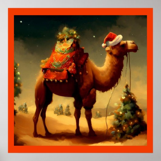 Poster Camel de Noël 1 (Devant)
