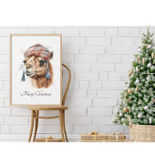 Poster Camel de Noël, personnalisable