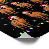 Poster Camel Santa Hat Noël Lumières Hommes Femmes Noël T (Coin)