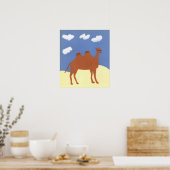 Poster Camel sur les dunes du désert (Cuisine)
