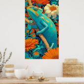 Poster Caméléon en Technicolor (Cuisine)