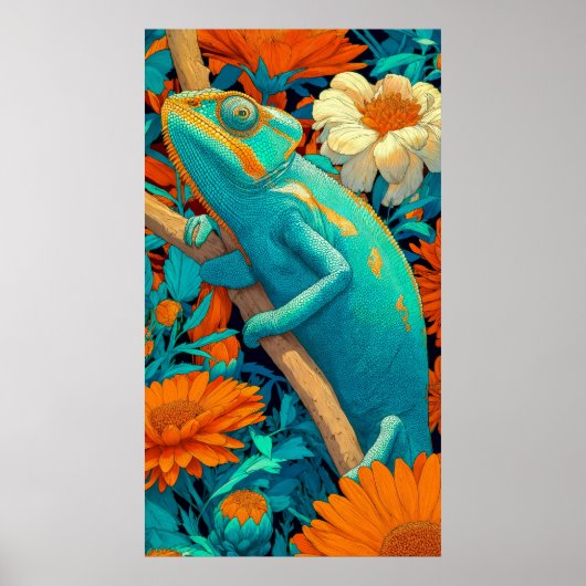 Poster Caméléon en Technicolor (Devant)
