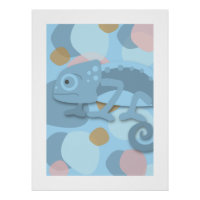 Caméléon gris-bleu