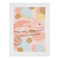 Caméléon pêche pâle