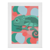 Poster Caméléon Vert (Devant)