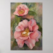 POSTER - 'Camellia en fleurs' (Devant)