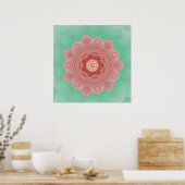 Poster Camellia Lotus Mandala (Cuisine)
