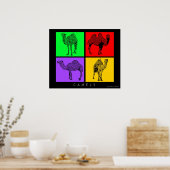 Poster Camels colorés (Cuisine)