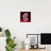 POSTER CAMEO ANTIQUE, DAME AVEC MONOGRAMME DE PÂTES (Bureau à domicile)