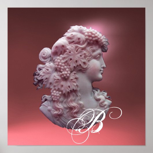 POSTER CAMEO ANTIQUE, DAME AVEC MONOGRAMME DE PÂTES (Devant)