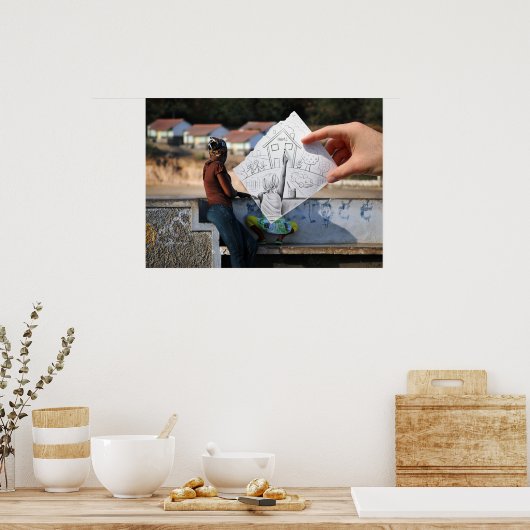 Poster Caméra Crayon Vs - Accueil (Cuisine)