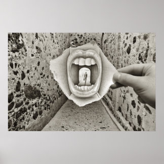 Poster Caméra Crayon Vs - Bouche