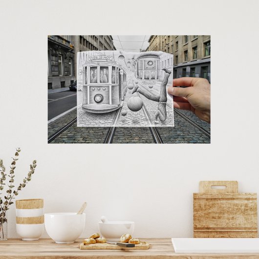 Poster Caméra Crayon Vs - Ce N'Est Pas De La Gravité (Cuisine)