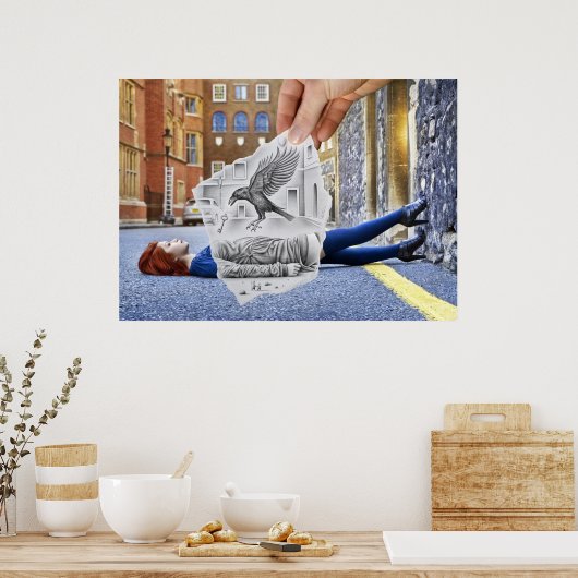 Poster Caméra Crayon Vs - Crow (Cuisine)