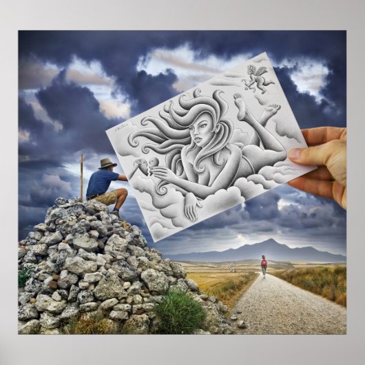 Poster Caméra Crayon Vs - Déesse (Devant)