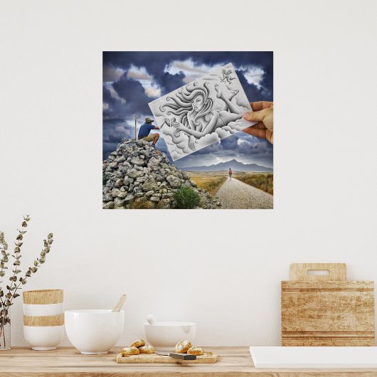 Poster Caméra Crayon Vs - Déesse (Cuisine)