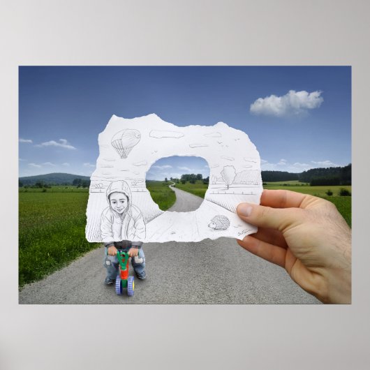 Poster Caméra Crayon Vs - Jouer Enfant (Devant)