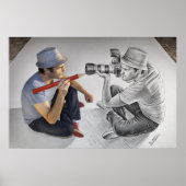 Poster Caméra Crayon Vs - Miroir 3D (Devant)