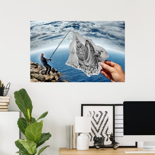 Poster Caméra Crayon Vs - Requin (Bureau à domicile)