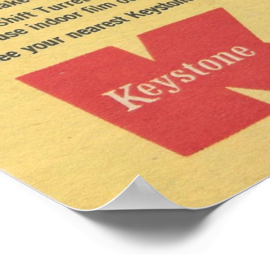 Poster Caméra de cinéma Keystone 1957 (Coin)