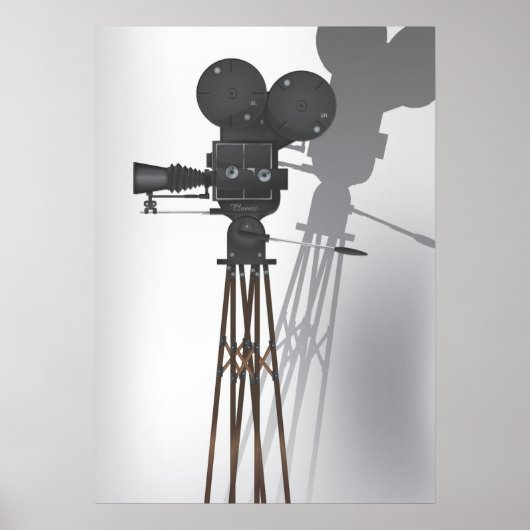 Poster Caméra Hollywood vintage (Devant)