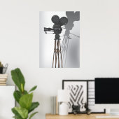 Poster Caméra Hollywood vintage (Bureau à domicile)