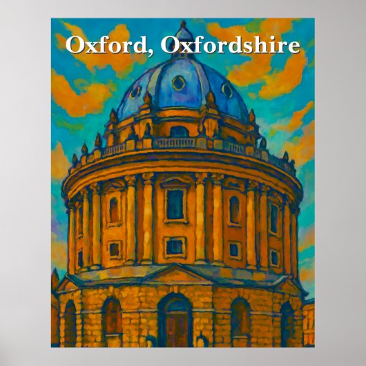 Poster Caméra Radcliffe à Oxford Gouache Peinture (Devant)