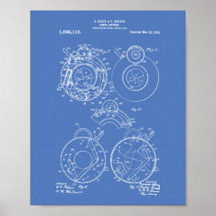 Poster Camera Shutter 1914 Patent Art Blueprint
