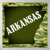 Poster Caméra Silhouette de l'État de l'Arkansas (Devant)