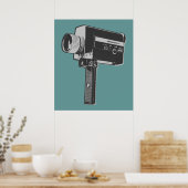 Poster Caméra vidéo Pop Art Super 8 (Cuisine)