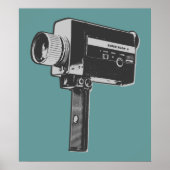 Poster Caméra vidéo Pop Art Super 8 (Devant)
