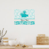 Poster Caméra vidéo turquoise (Cuisine)